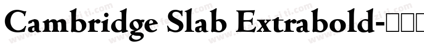 Cambridge Slab Extrabold字体转换